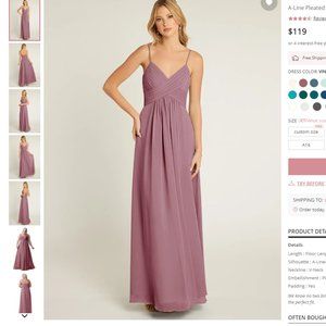 Azazie Bridesmaid Dress- Vintage Mauve A2